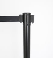 Stanchion Pole Black with 2.5m Retractable Belt Black