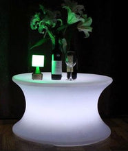 Led Lighted Round Table with curved sides