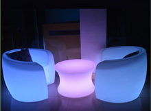 Led Lighted Round Table with curved sides