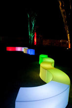 LED Lighted Curved Bench 120x40x40cm